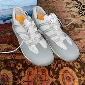 Sperry White and Orange Sneakers Size 9.5